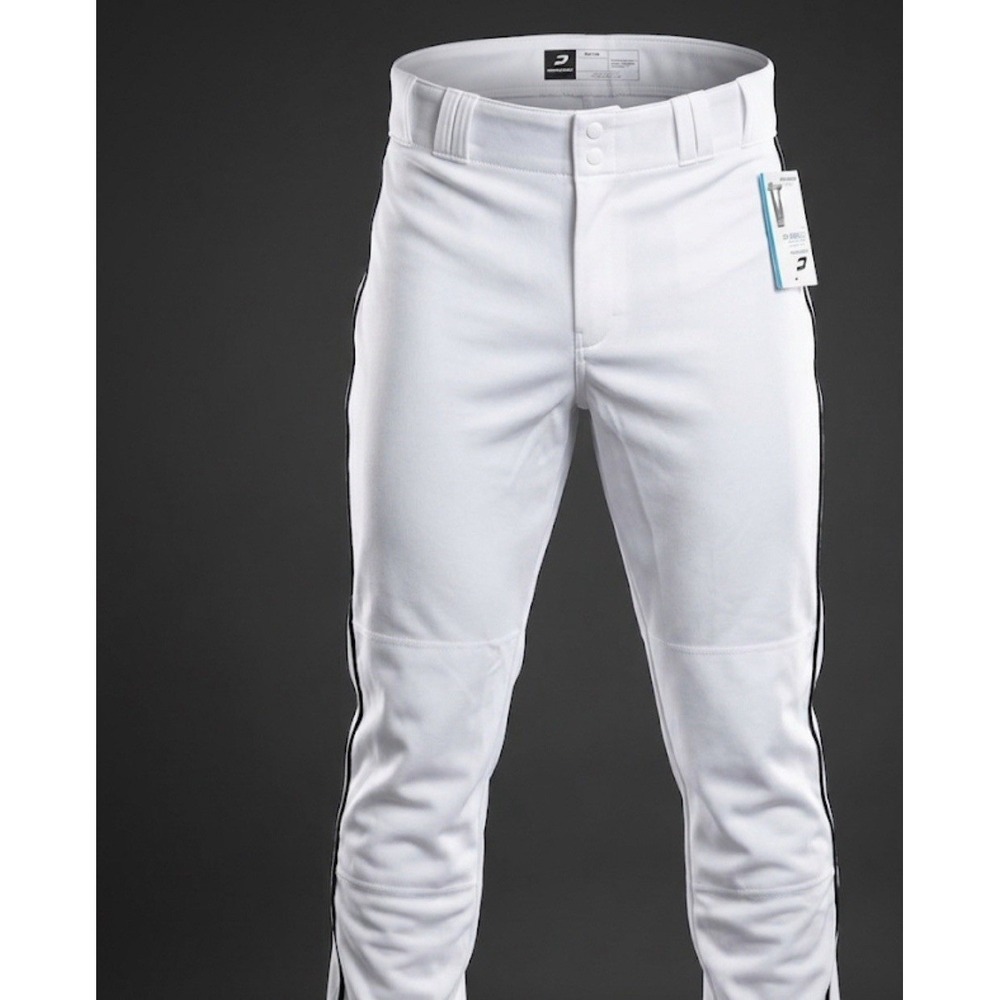 Champro Triple Crown Classic Cut Baseball Pants White Black Pipe Adult Sz‎ Large